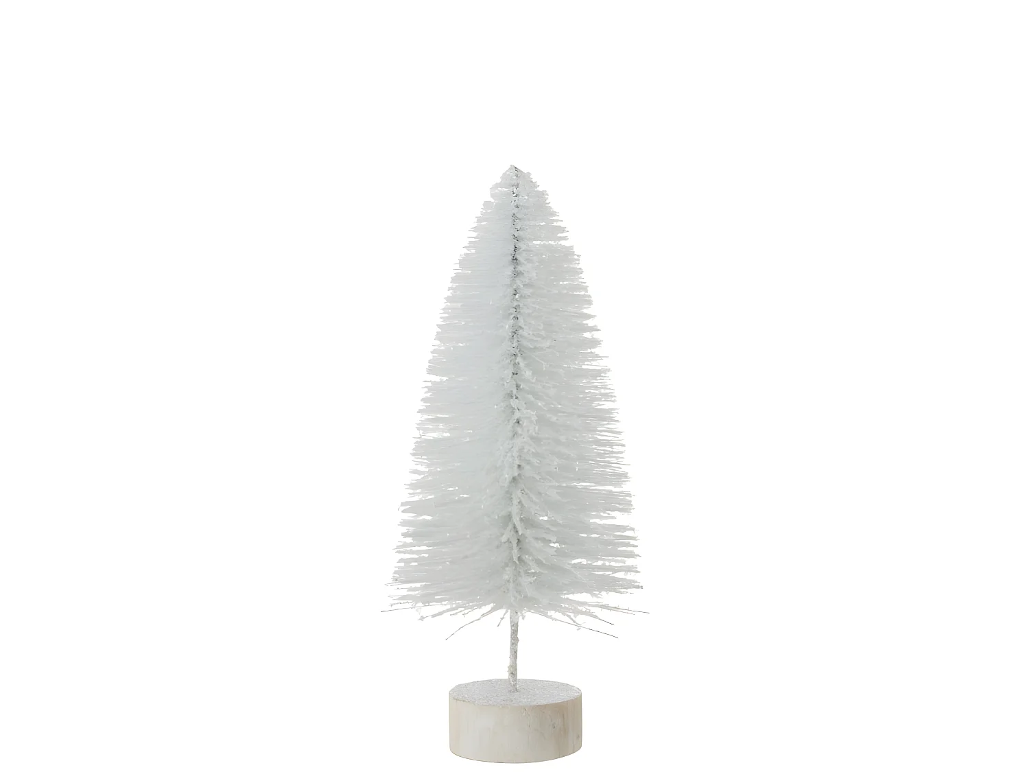 Sapin de Noël artificiel en plastique blanc 16x16x38 cm