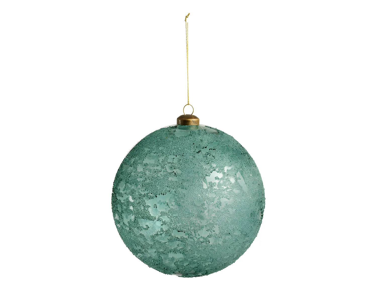 Palla di Natale in vetro Azzurro 15x15x16.5 cm