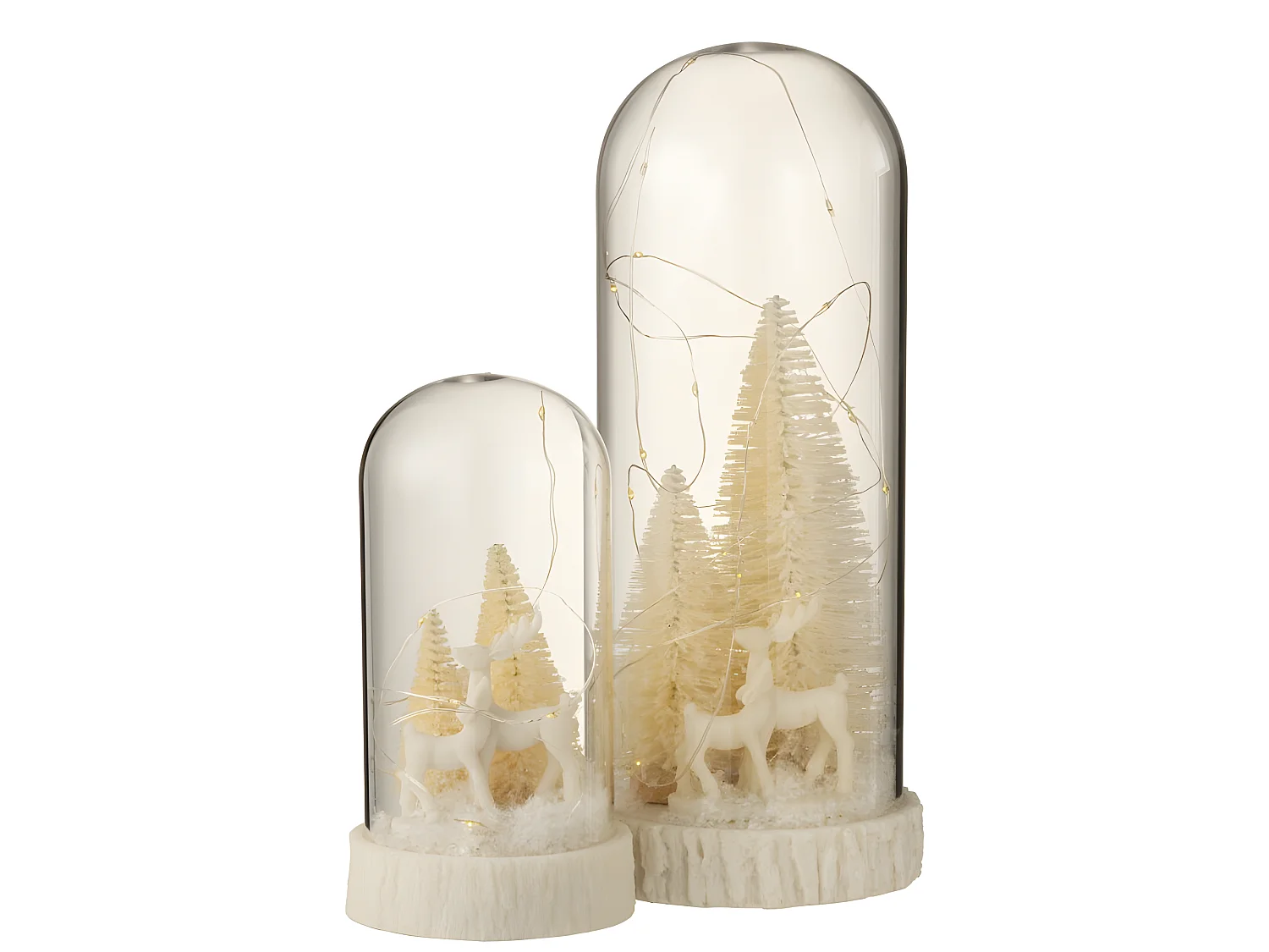 Campana di Natale in vetro bianco 12x12x28 cm