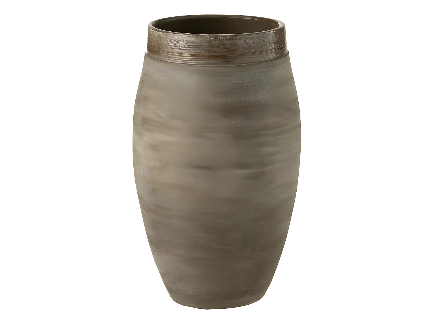 Cache-pot en céramique marron 22x22x37 cm