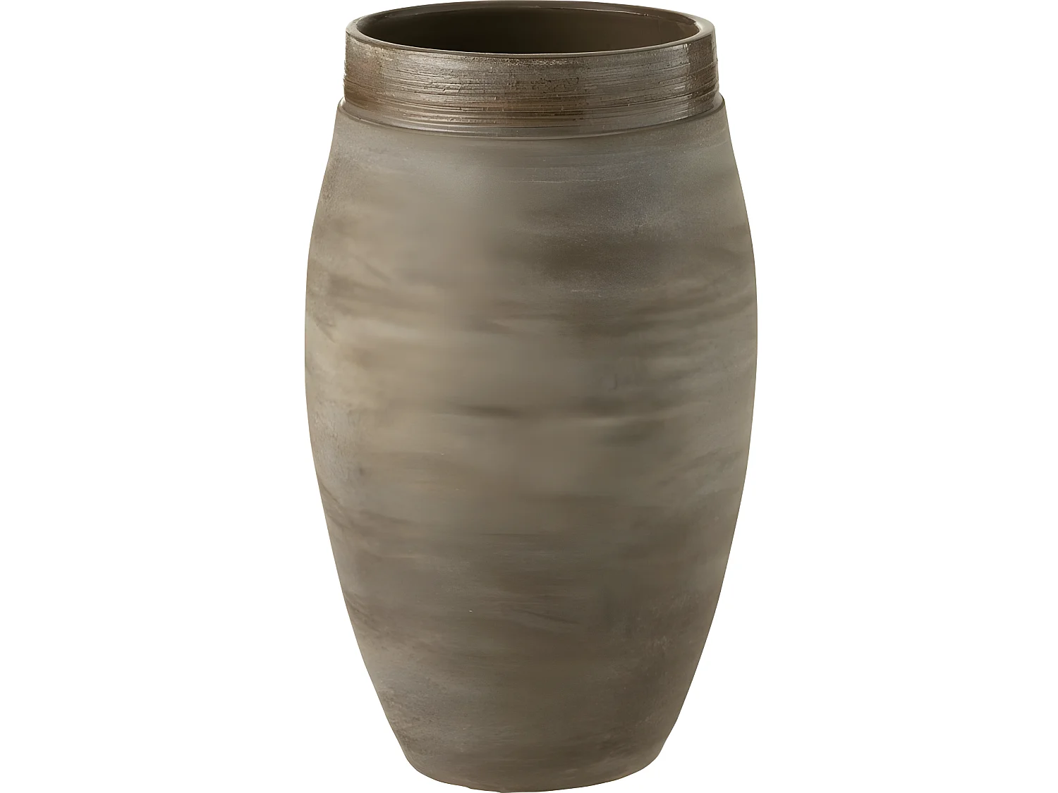 Cache-pot en céramique marron 22x22x37 cm