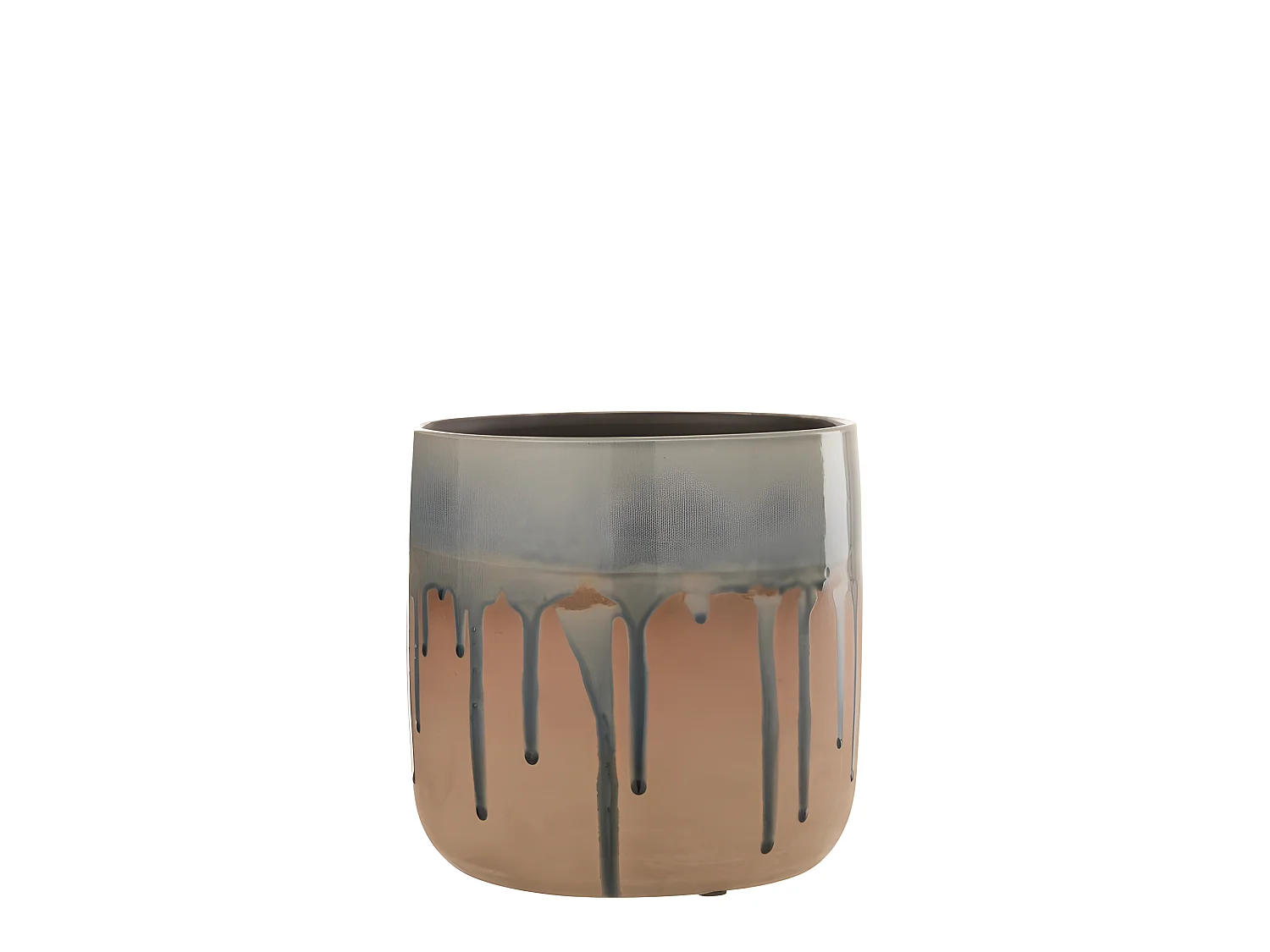 Cache-pot en céramique beige 22x22x22 cm