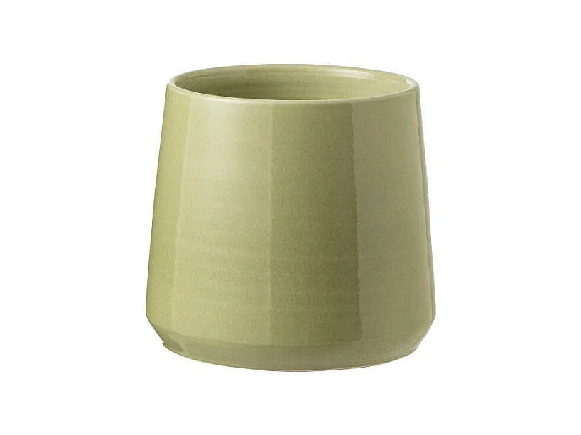 Cache-pot en céramique vert 17x17x17 cm