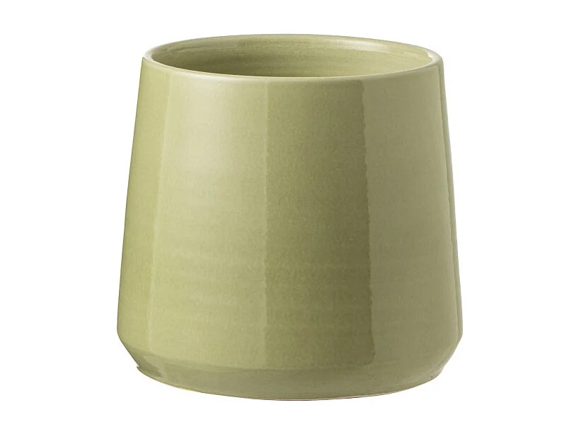 Cache-pot en céramique vert 17x17x17 cm