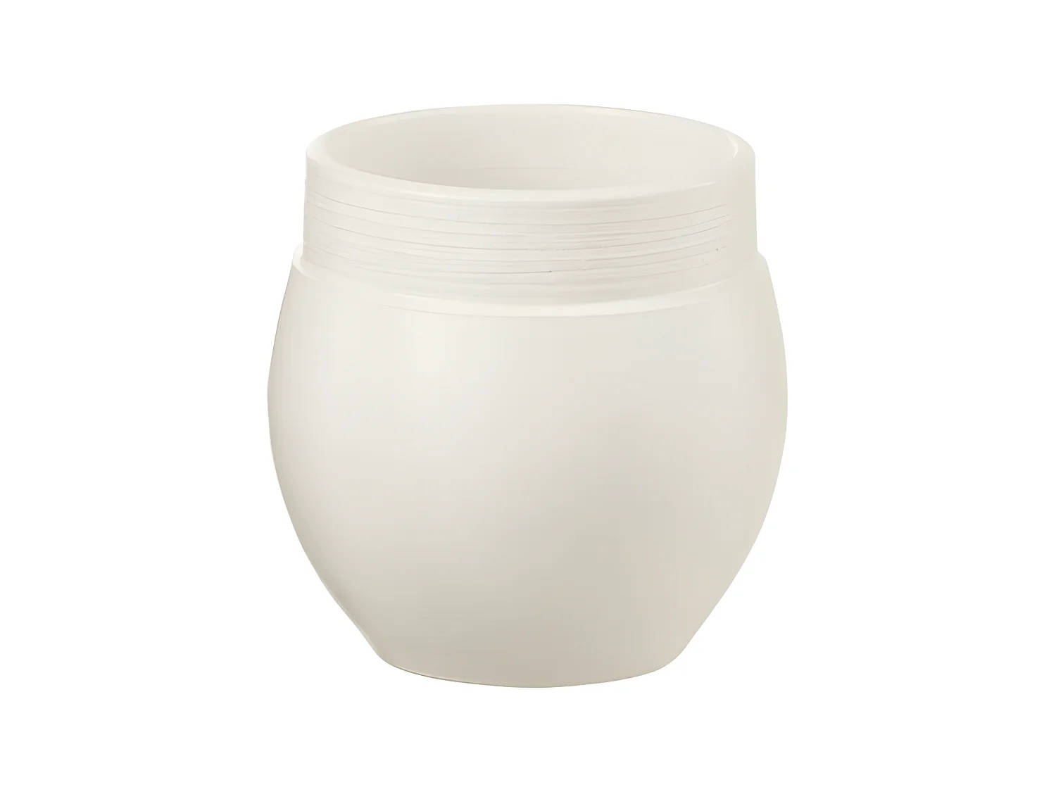 Macetero de cerámica blanco de 15x15x15 cm