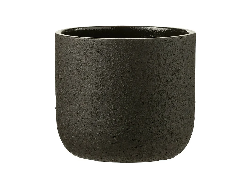 Cache-pot en céramique noir 22x22x20 cm