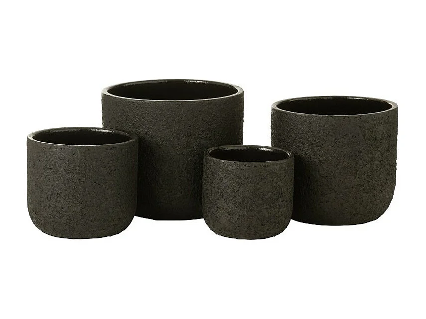 Cache-pot en céramique noir 22x22x20 cm
