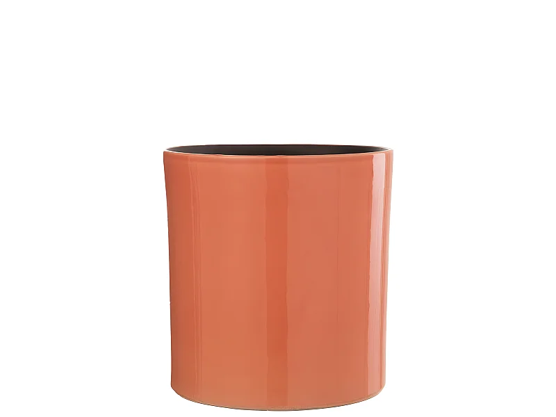 Macetero de cerámica rosa de 25x25x25 cm