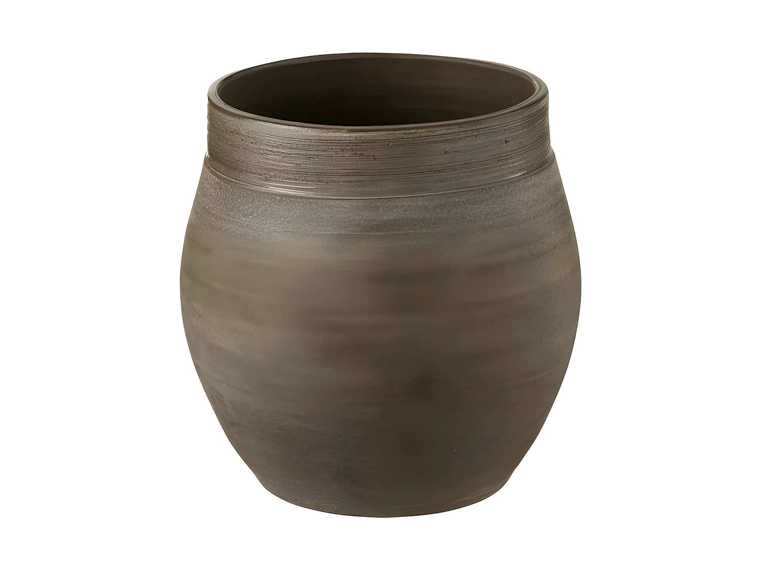 Cache-pot en céramique marron 25x25x25 cm