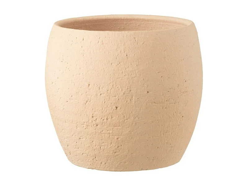 Cache-pot en céramique beige 28x28x26 cm