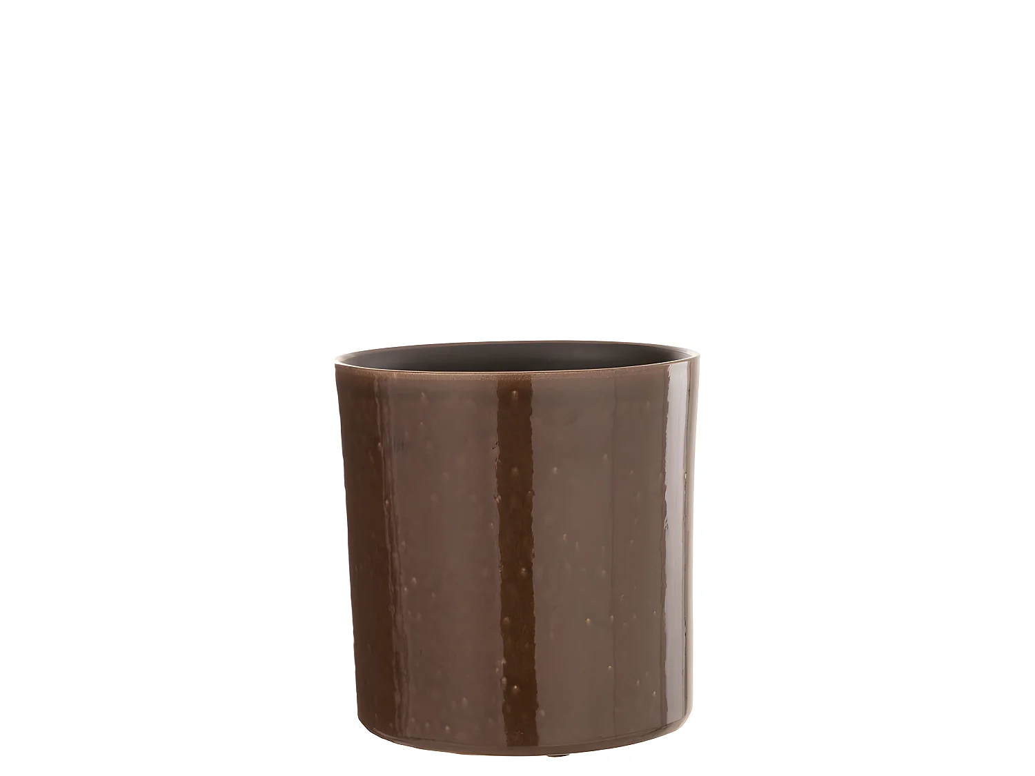 Cache-pot en céramique marron 20x20x20 cm