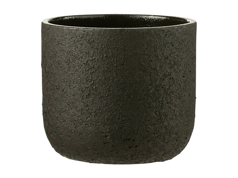 Cache-pot en céramique noir 24x24x21.5 cm