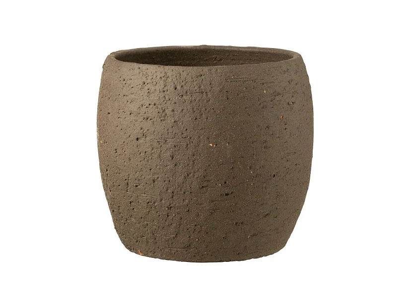 Cache-pot en céramique marron 24x24x22 cm