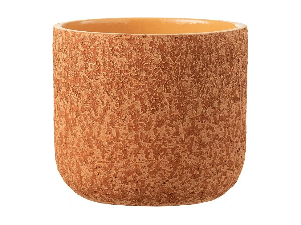 Portavaso in ceramica arancione 22x22x20 cm