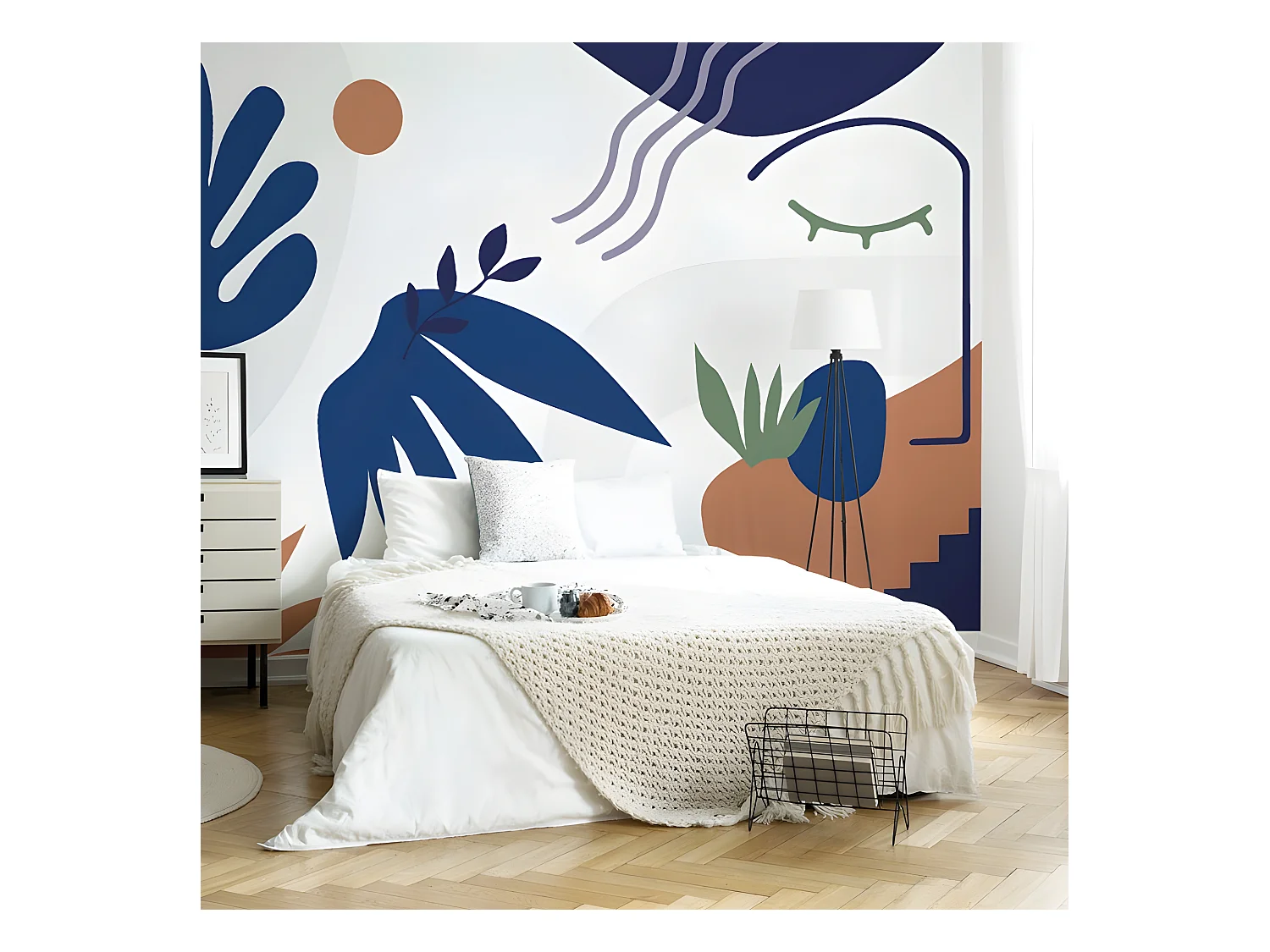 Papier Peint Panoramique L432xH270cm - Face Grand Bleu - Papier intissé 150gr/m2