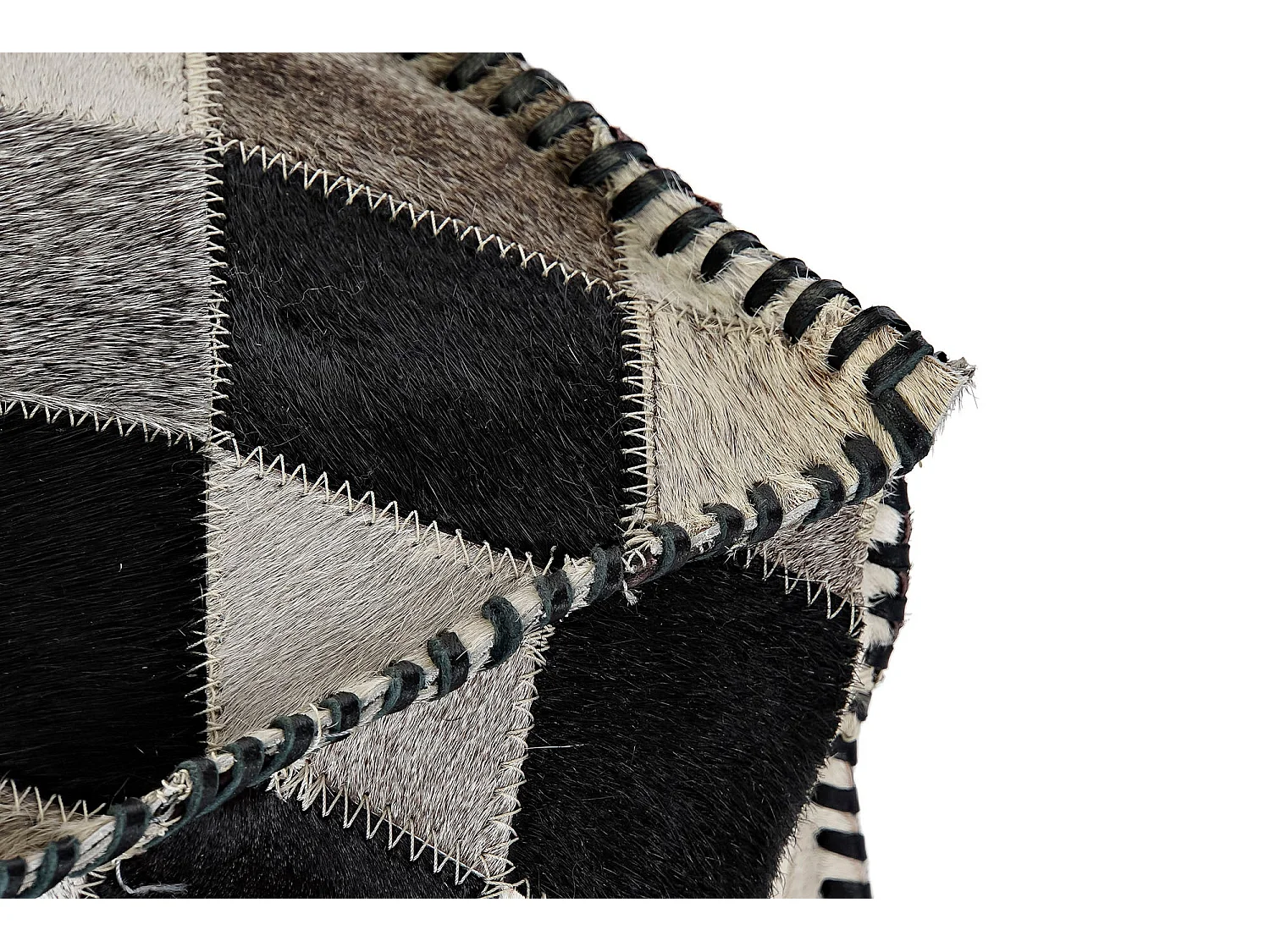 Pouf Thyann marron en polyester (45 x 45 x 40 cm)