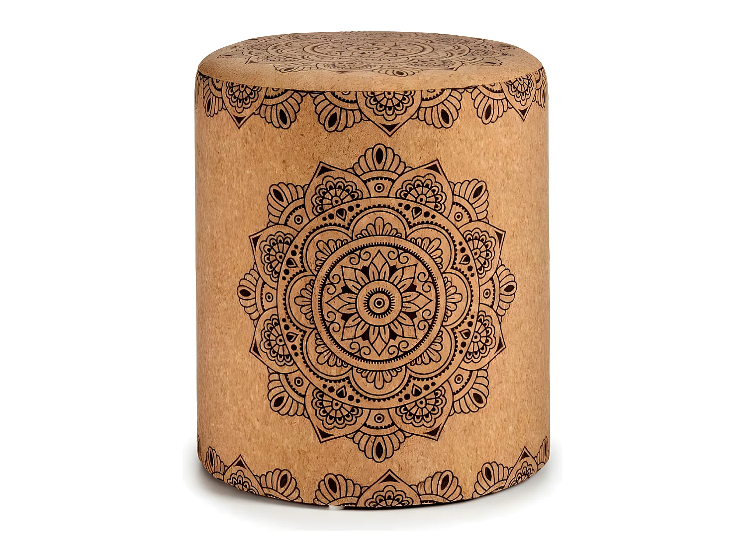 Pouf Mandala Marron (34 x 39 x 34 cm)