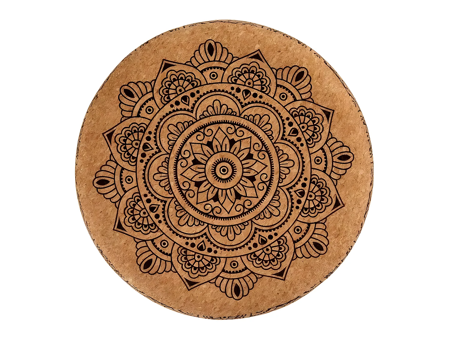 Pouf Mandala Marron (34 x 39 x 34 cm)