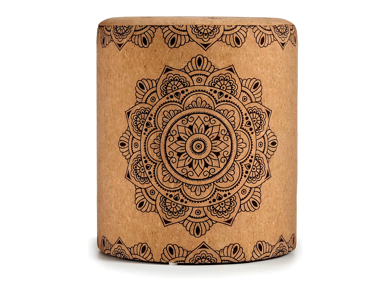 Pouf Mandala Marron (34 x 39 x 34 cm)