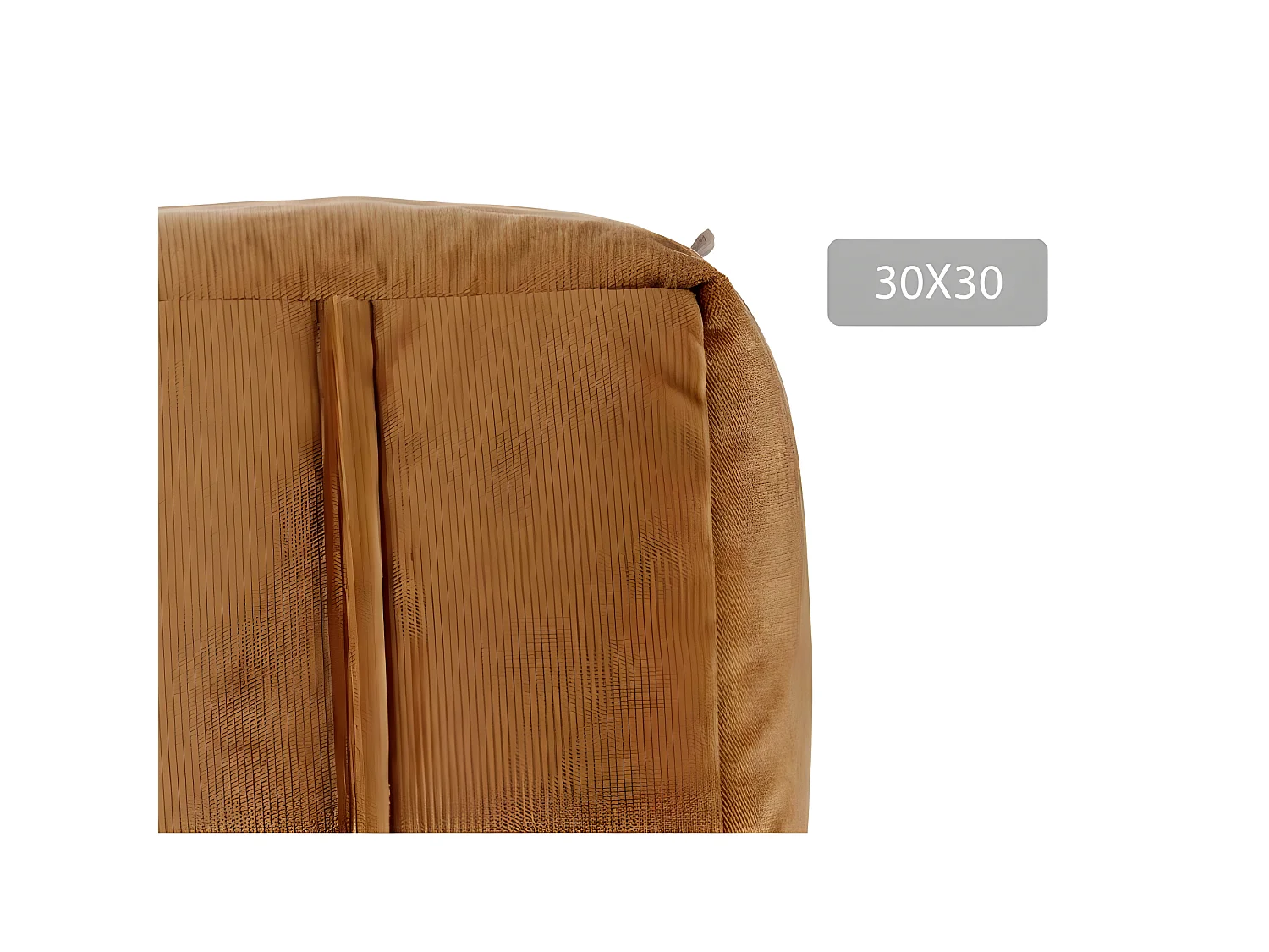 Pouf beige en polyester polystyrène (30 x 30 x 30 cm)