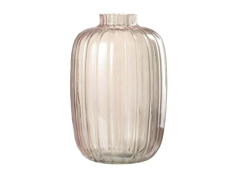 Vaso in vetro rosa 20.5x20.5x30 cm