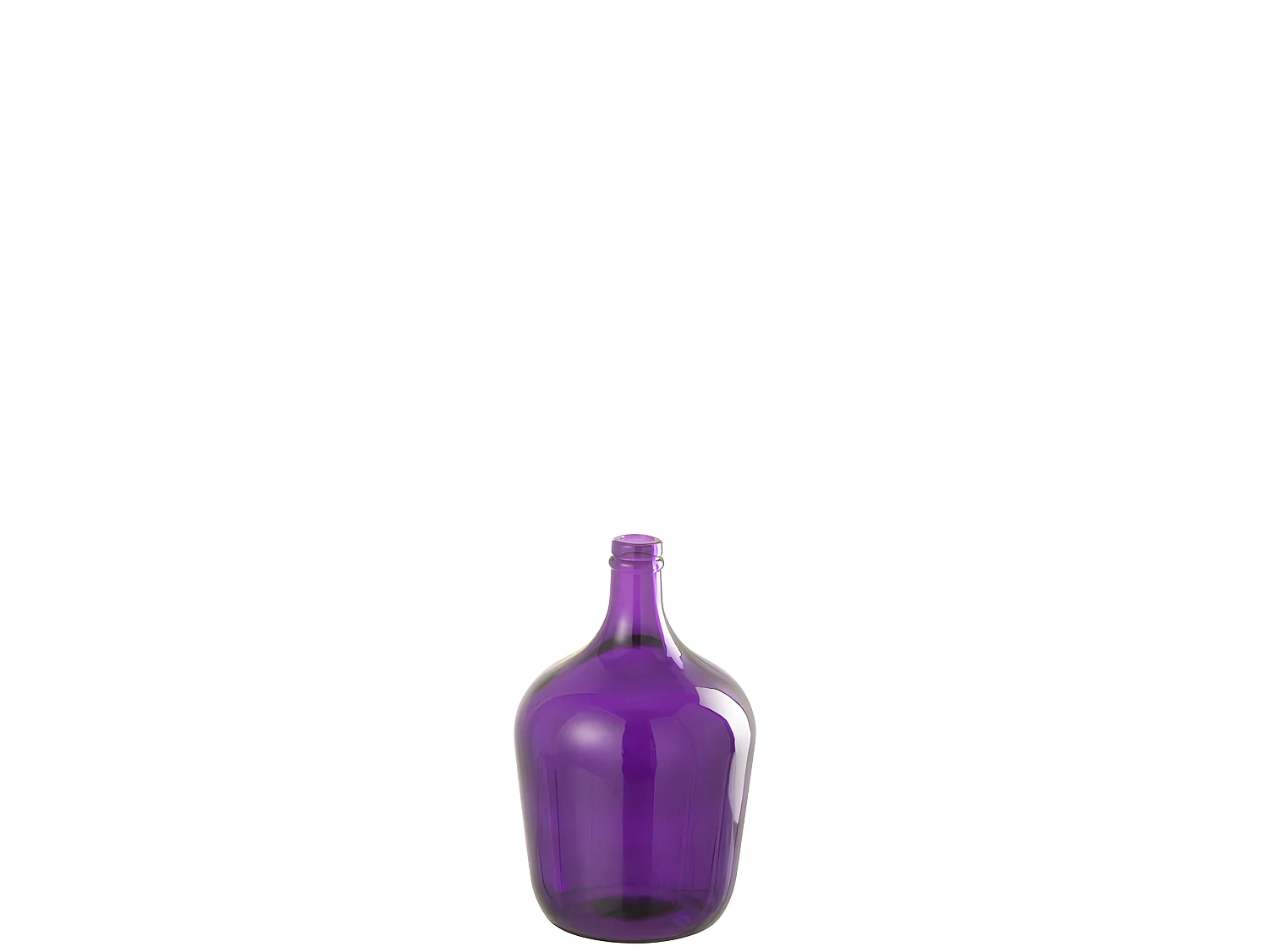 Botella de vidrio morado de 18x18x30 cm