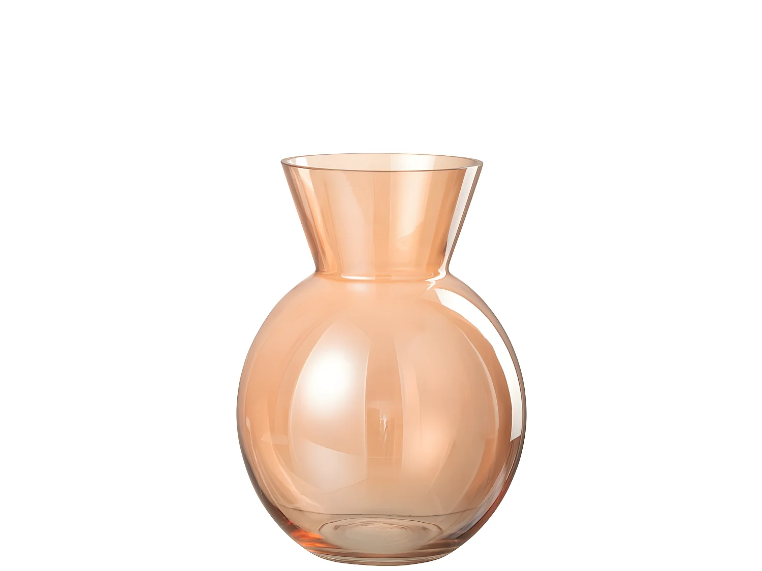 Vaso in vetro arancione 20. 5x20.5x28 cm