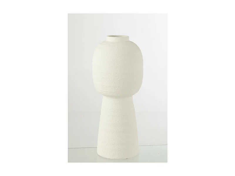 Lámpara de cerámica blanca en forma de jarrón 21.5x21.5x50 cm
