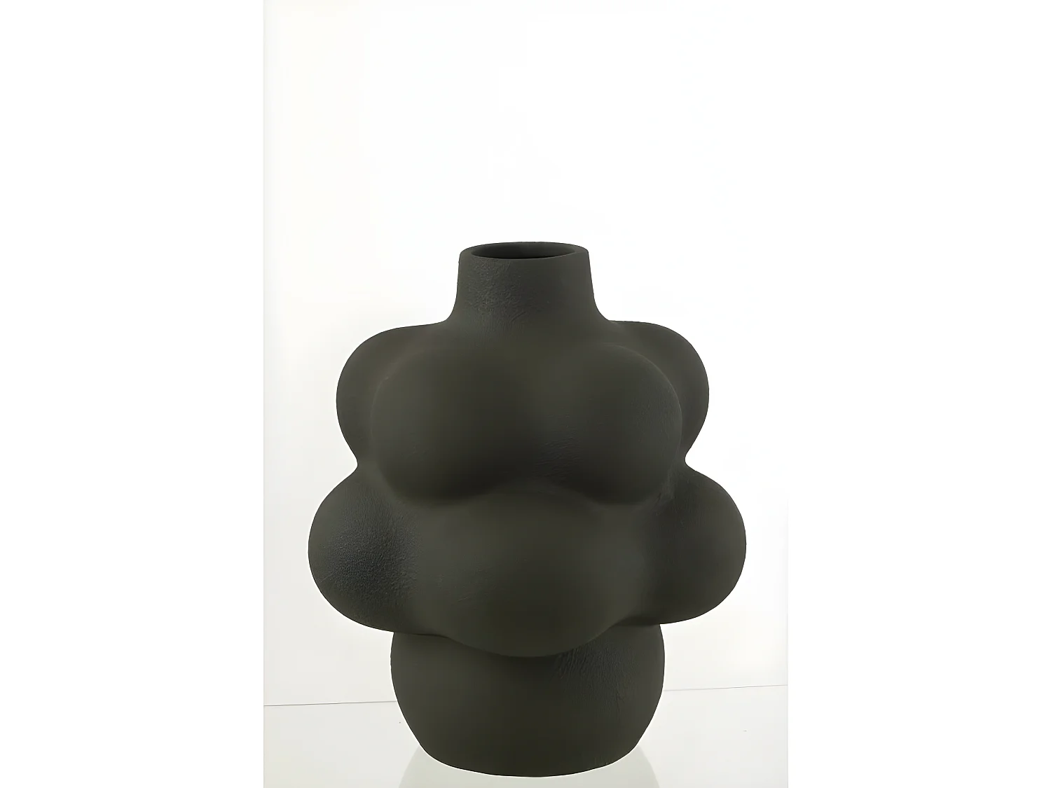 Vase en céramique noir 33.5x33.5x41 cm