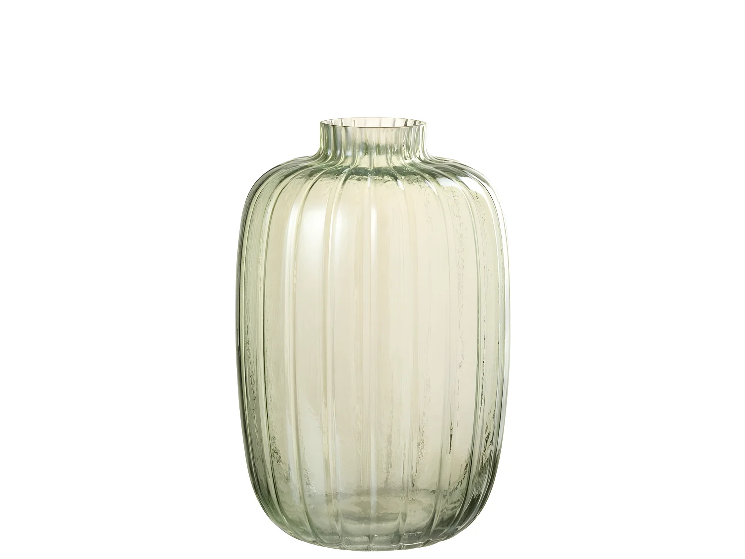 Jarrón de vidrio verde 20x20x29.5 cm