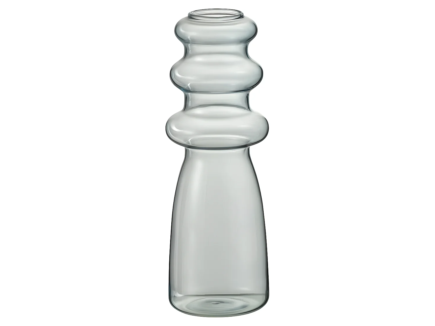 Vase en verre bleu 7x7x21 cm