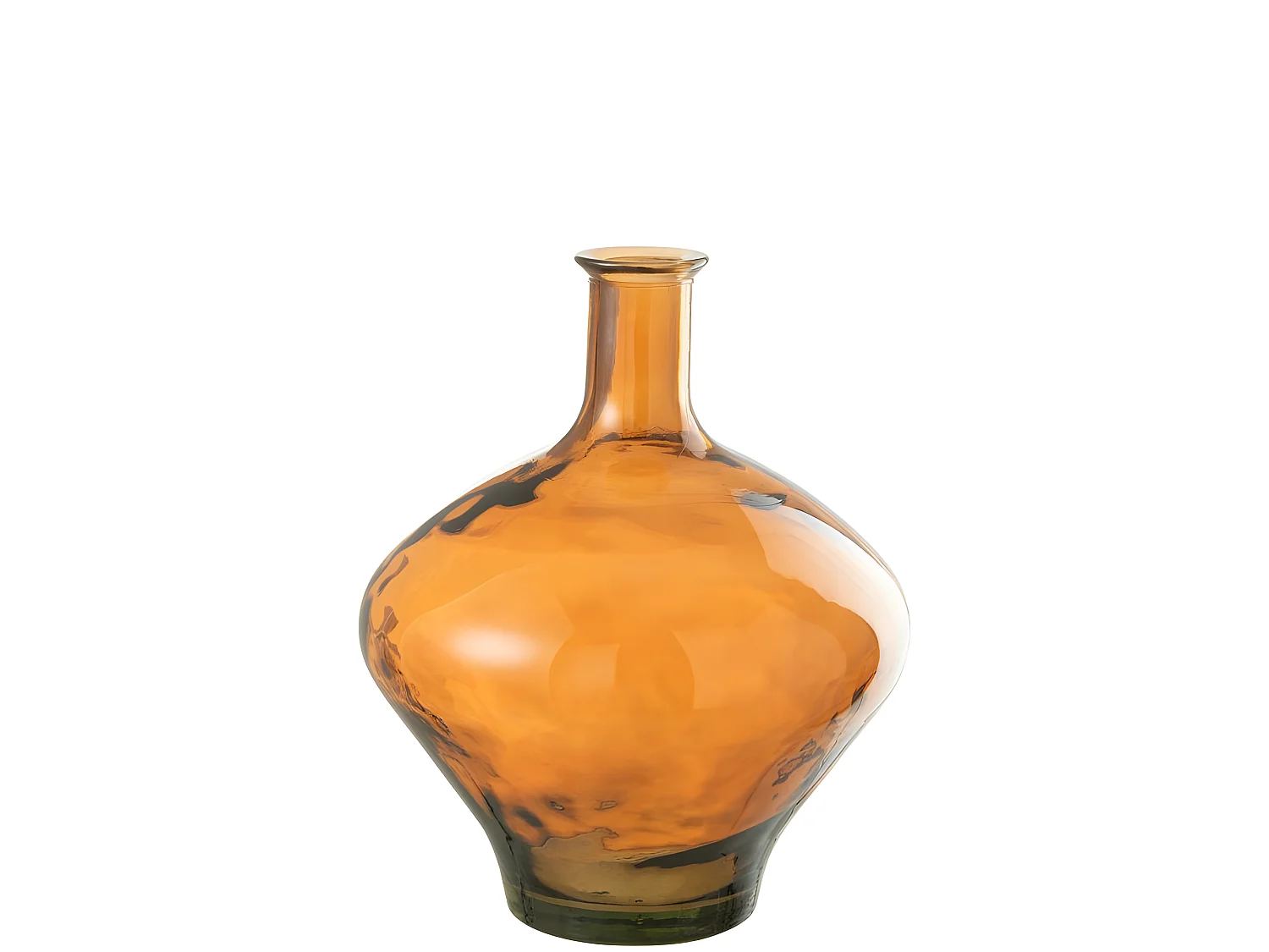 Vase gonflé en verre marron 36x36x46 cm