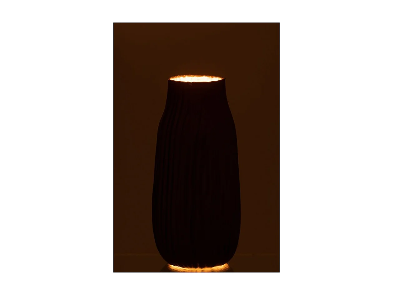 Jarrón de vidrio negro 12x12x26 cm