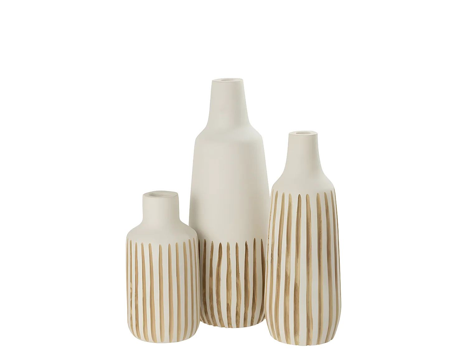 Jarrón de madera blanca de 18x18x45 cm