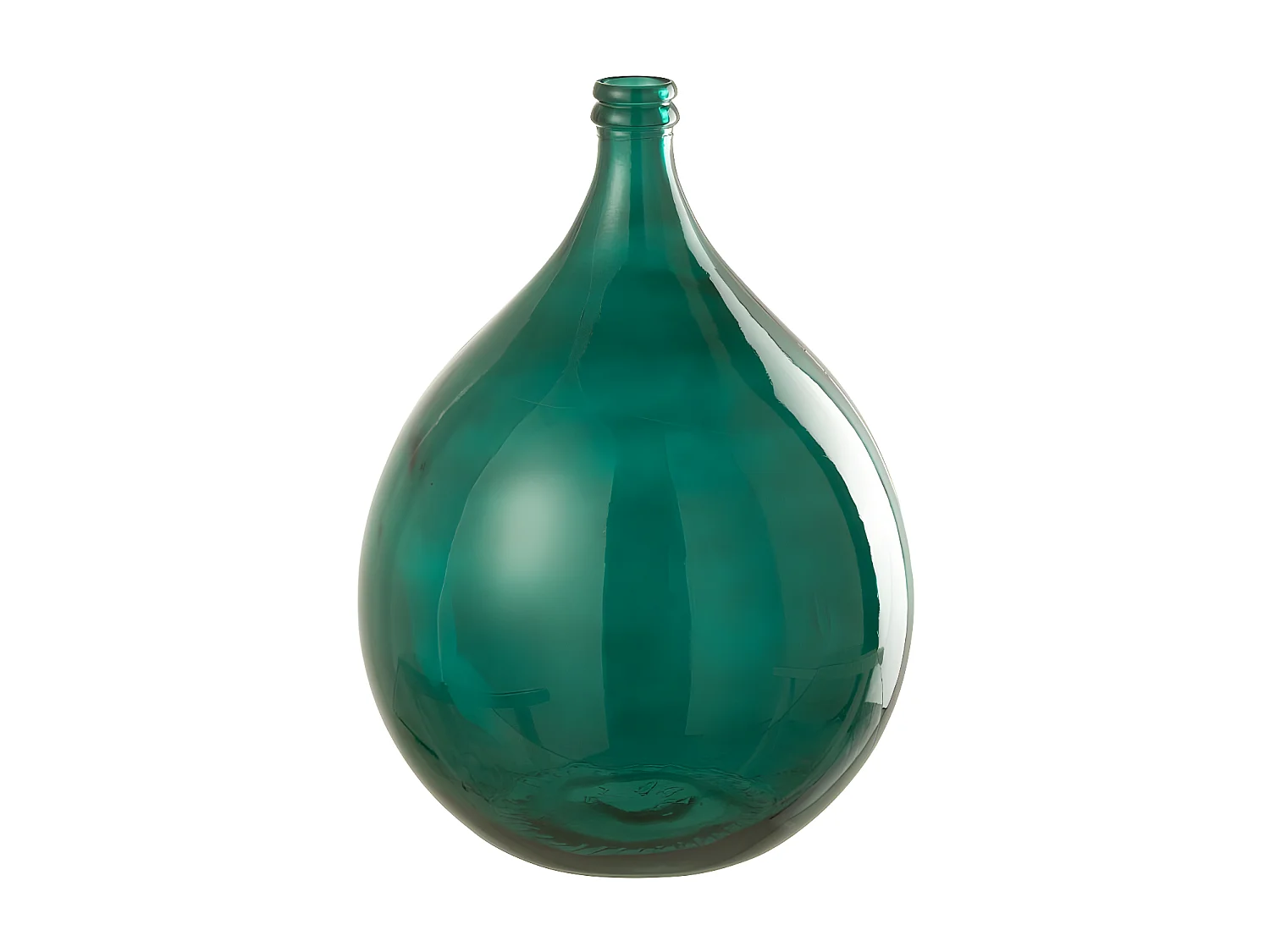 Ovale vaas van groen glas 40x40x56 cm – Elegant en modern voor interieurdecoratie