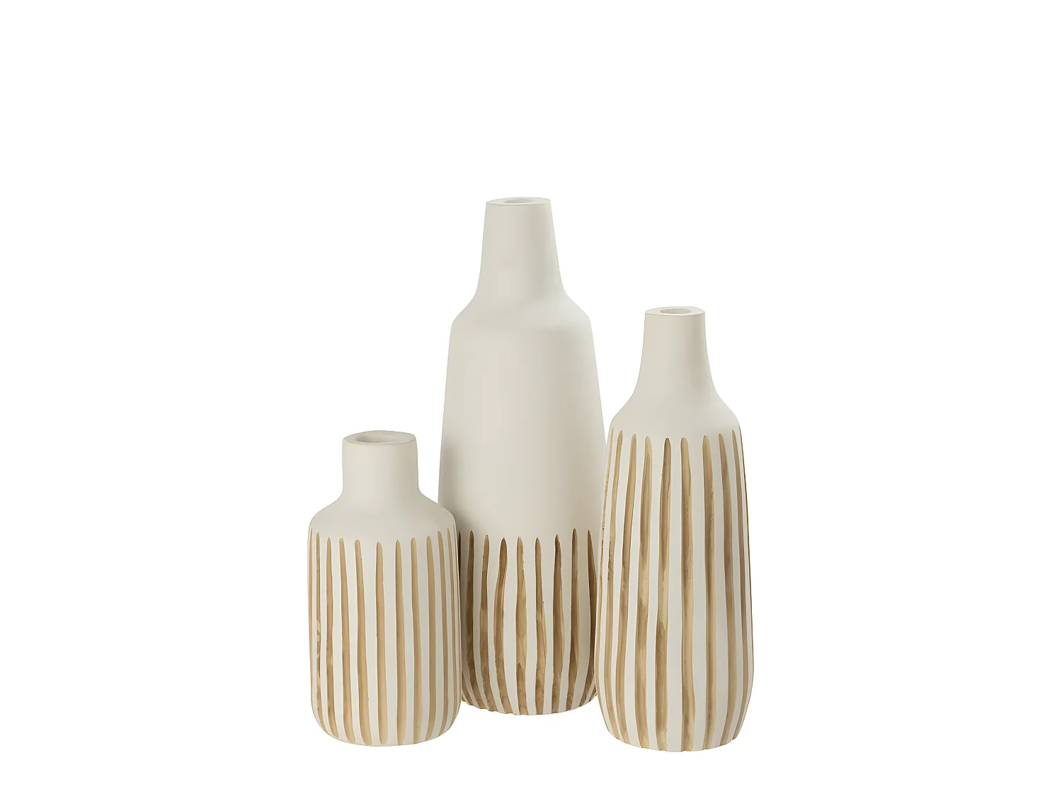 Jarrón de madera blanca de 18x18x33 cm