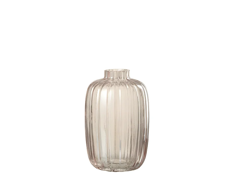 Vaso in vetro rosa 12.5x12.5x20 cm