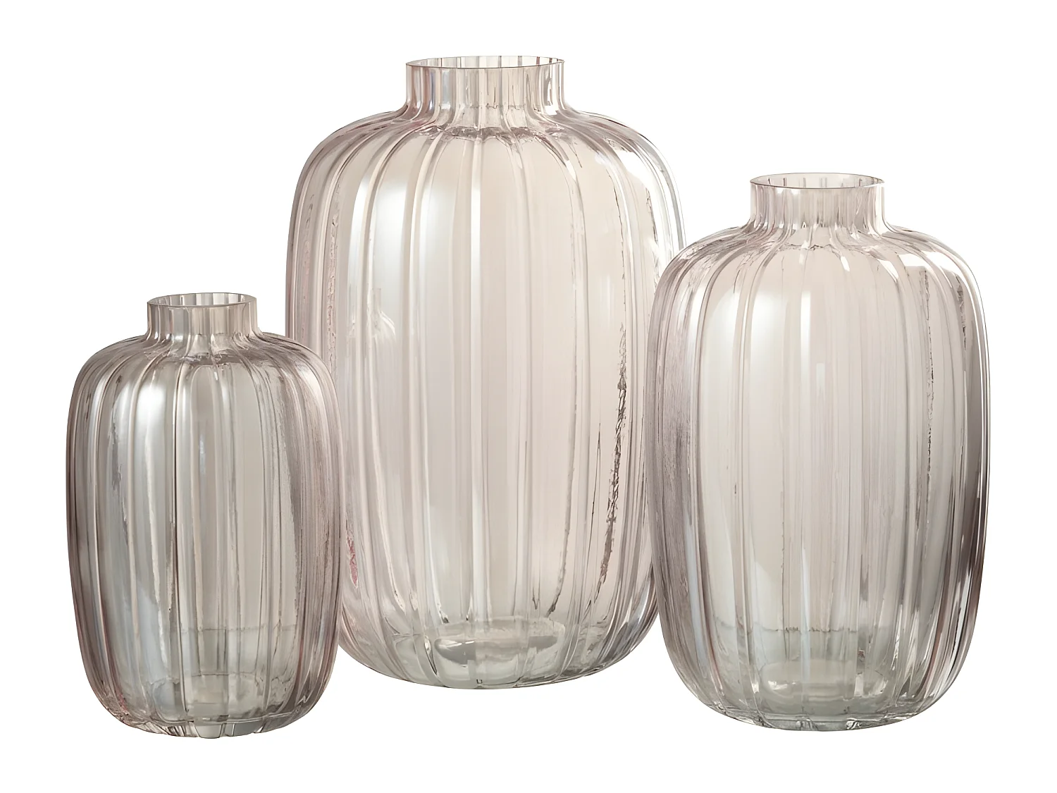 Vaso in vetro rosa 12.5x12.5x20 cm