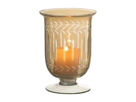 Jarrón de vidrio gris de 11.5x11.5x16 cm