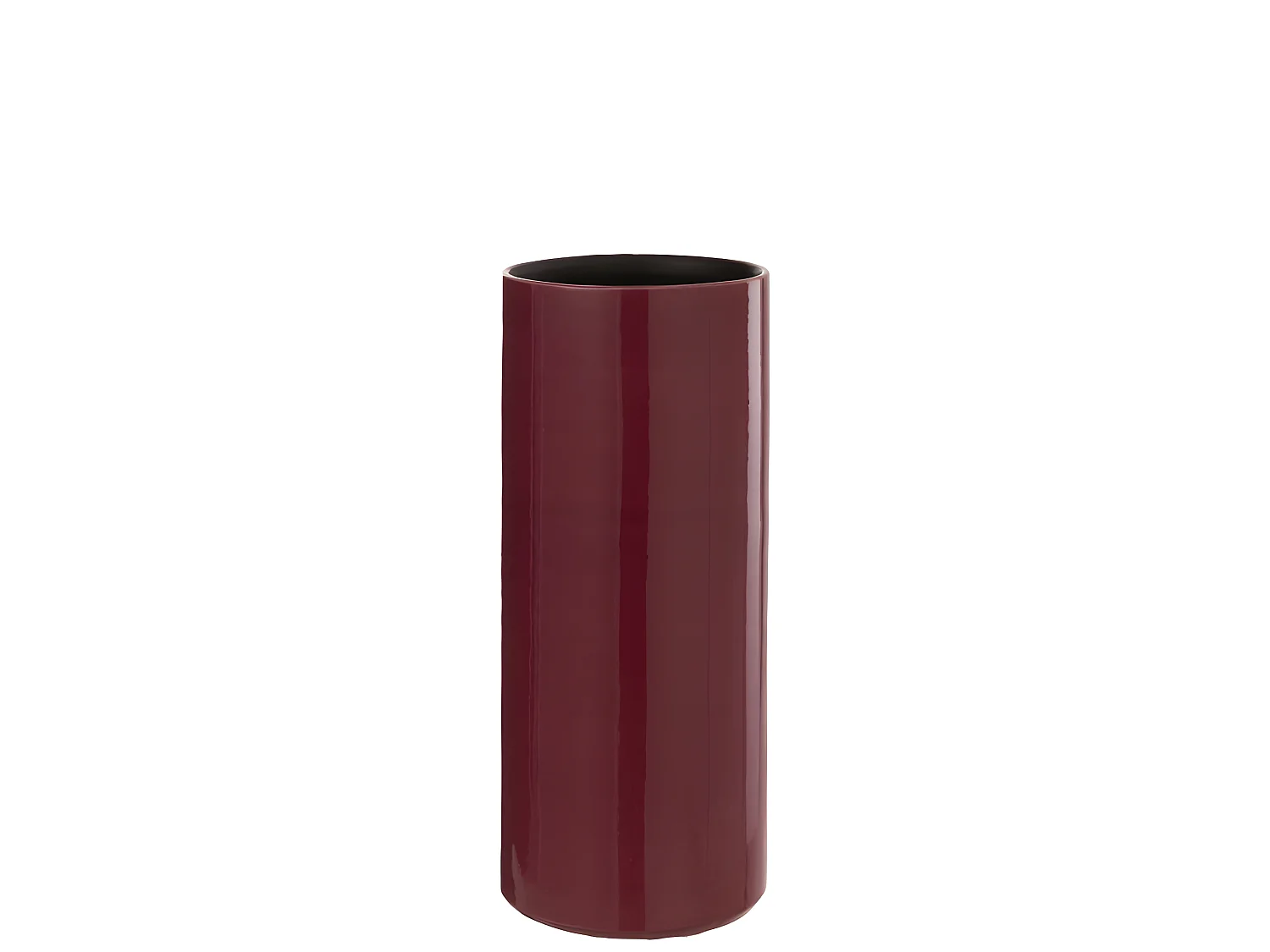Vaso alto in ceramica fucsia 15x15x37 cm