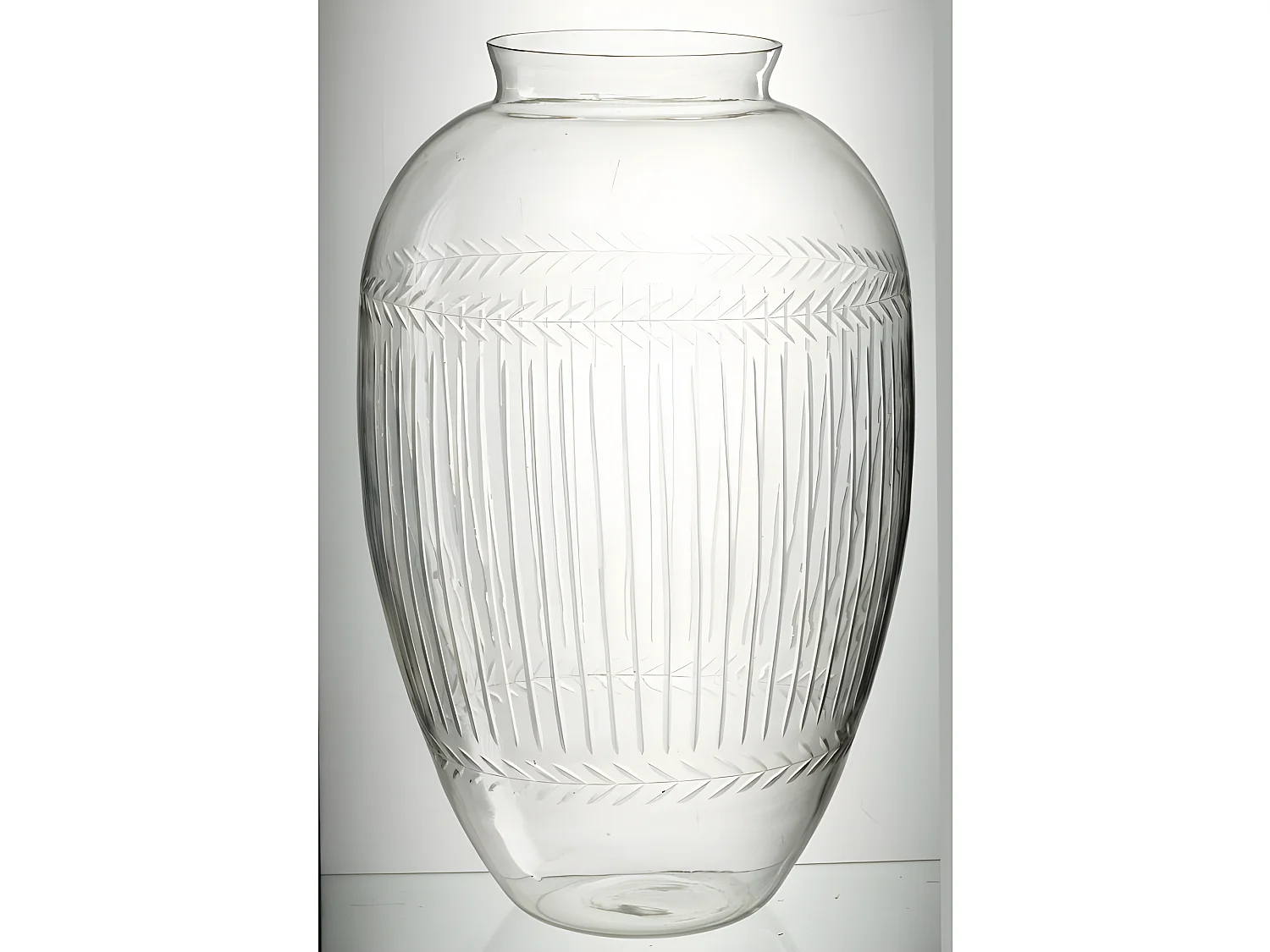 Vaso in vetro trasparente 37x37x61 cm
