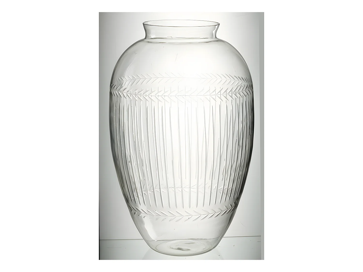 Vaso in vetro trasparente 37x37x61 cm
