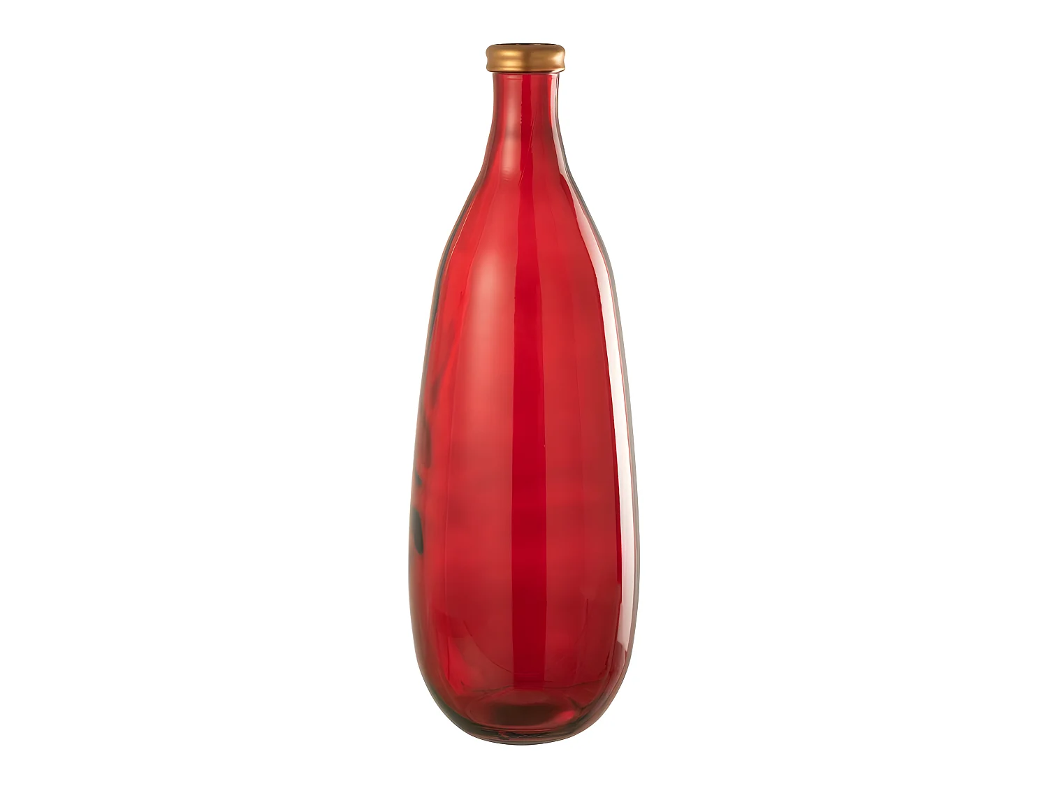 Vaso in vetro rosso 25x25x75 cm