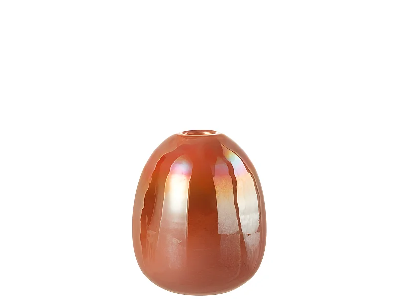 Vaso in vetro rosso 15x15x17cm