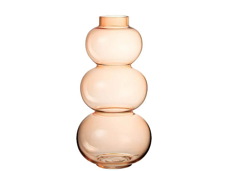 Tres bolas de vidrio naranja de 19x19x36 cm