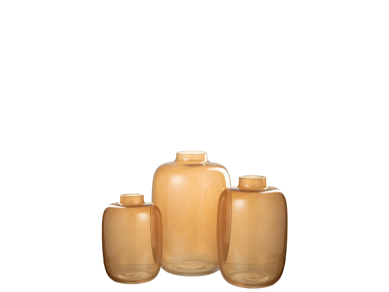 Vaso in vetro arancione 17x17x27 cm