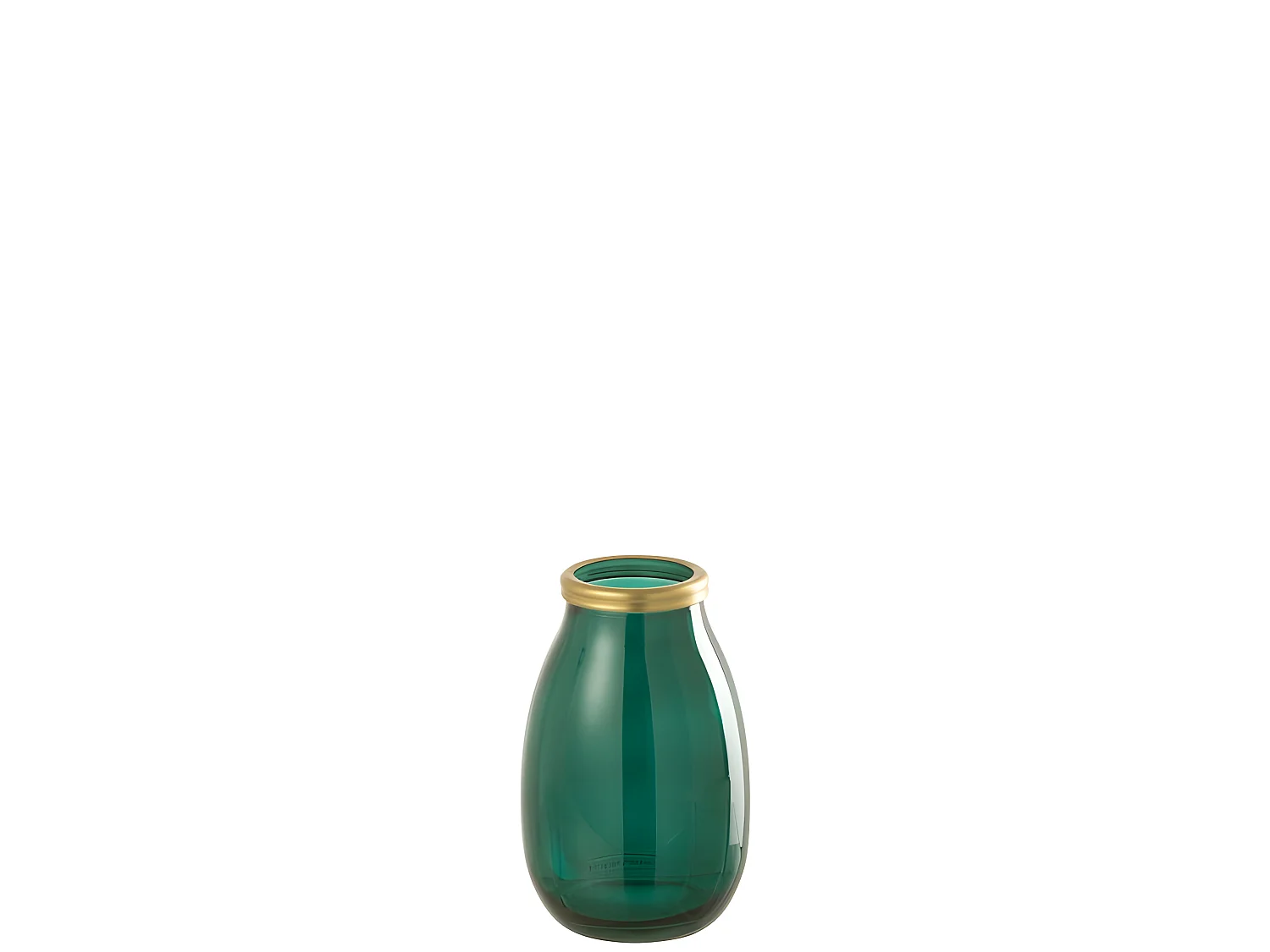 Vaso in vetro verde 18x18x28 cm