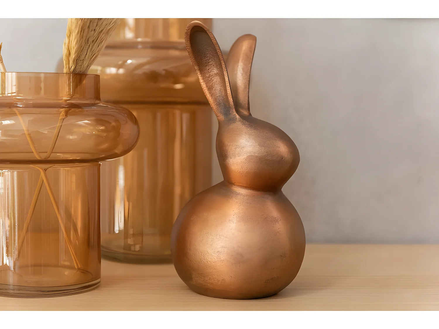 Jarrón de vidrio naranja de 18x18x20 cm