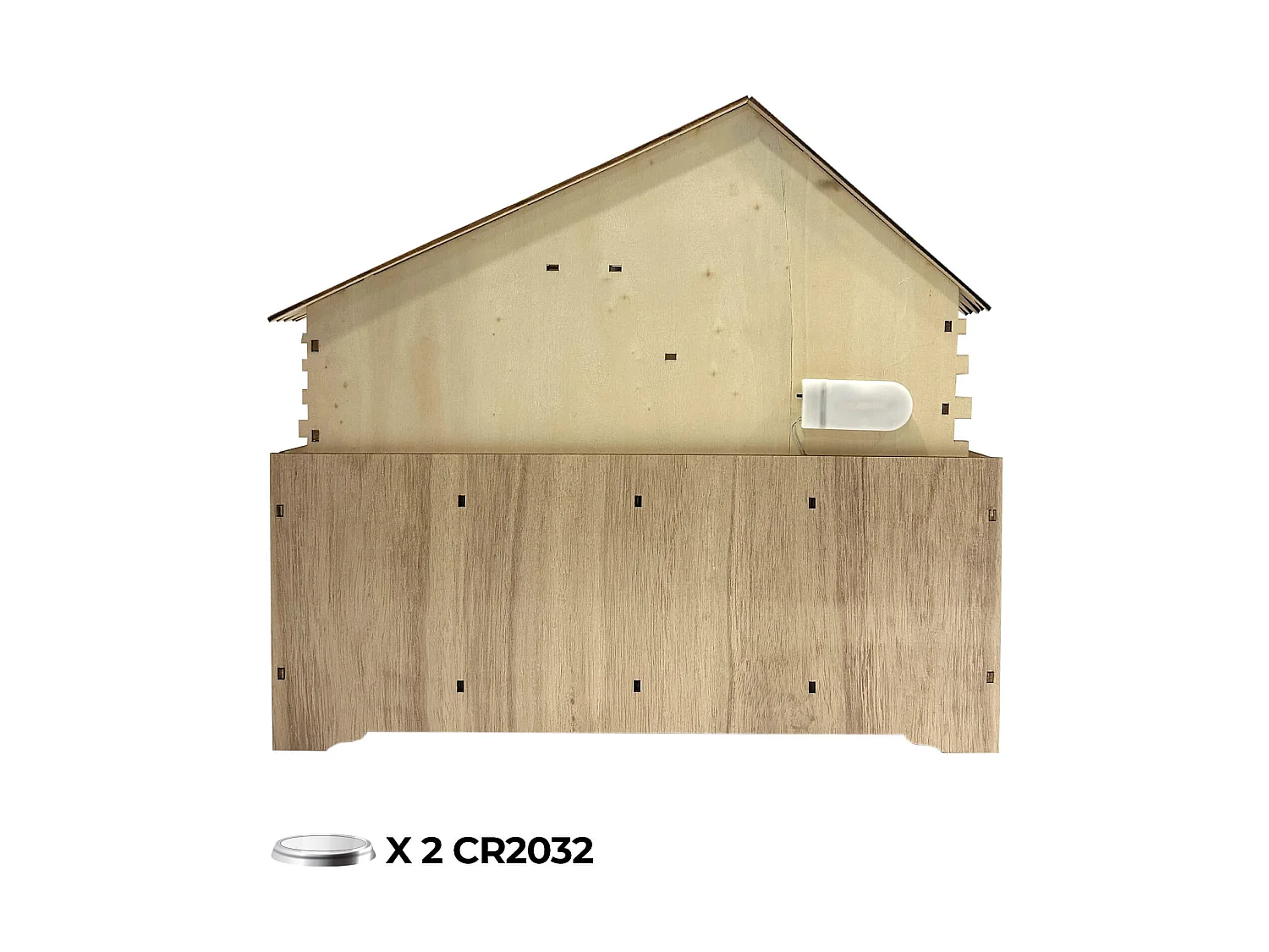 Calendrier de l'Avent avec 24 Tiroirs et Crèche en Bois Sculpté Décoration de Noël