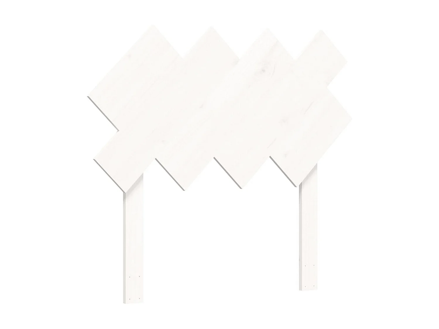Cadre de lit sans matelas blanc bois de pin massif